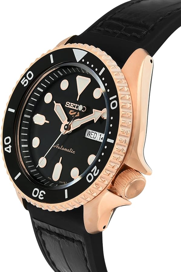 Seiko 5 Sport SKX Automatic Black Dial Black Silicone Strap Watch For Men - SRPD76K1 - Image 9